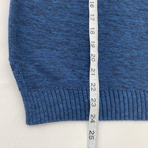 White + Warren Cotton Boxy Cut Sweater Women's Medium Blue - Picture 8 of 8